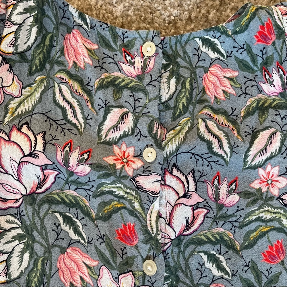 Loft Floral Button Back Blouse - image 4